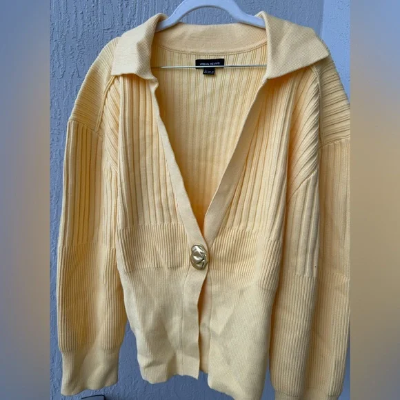 Urban Revivo Yellow Ribbed Sweater - Picture 2 of 4